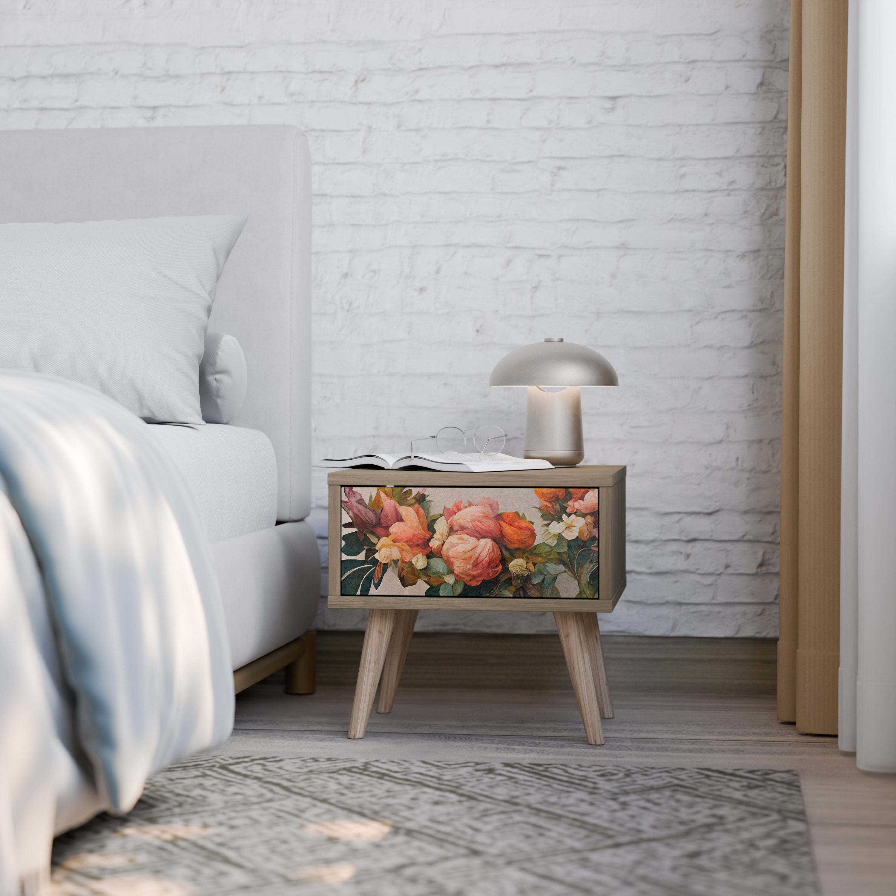 STYLISH BEAUTY Nachttisch in Eichenoptik