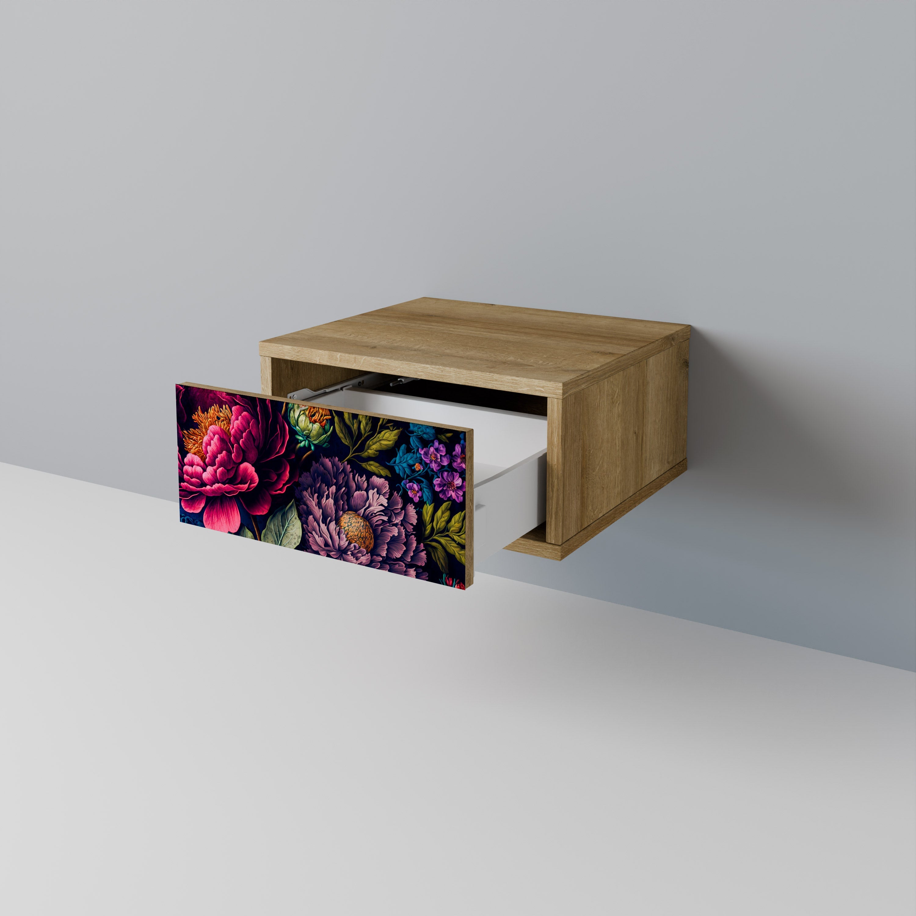 BLOOMING ELEGANCE Nachttisch in Eichenoptik
