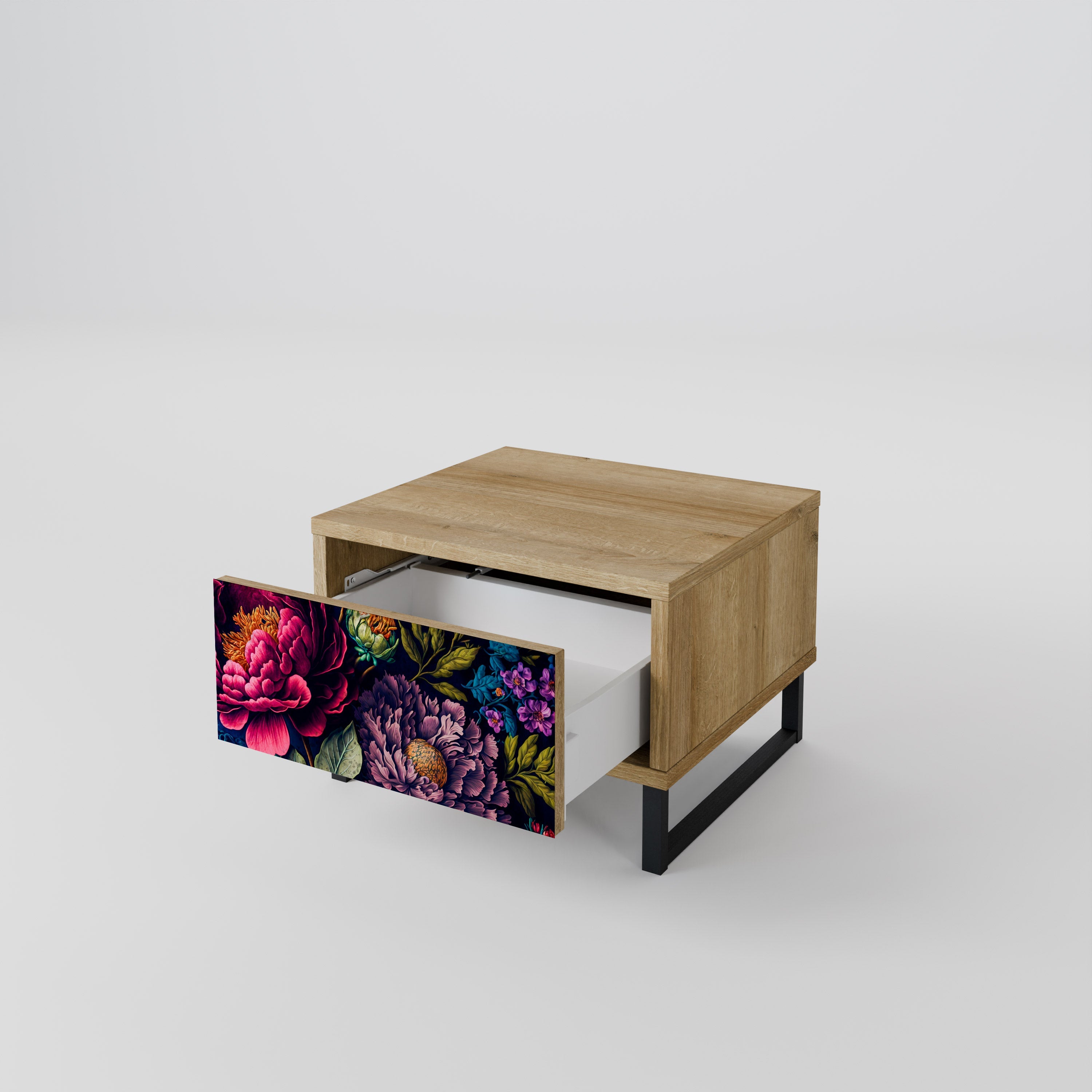 BLOOMING ELEGANCE Nachttisch in Eichenoptik