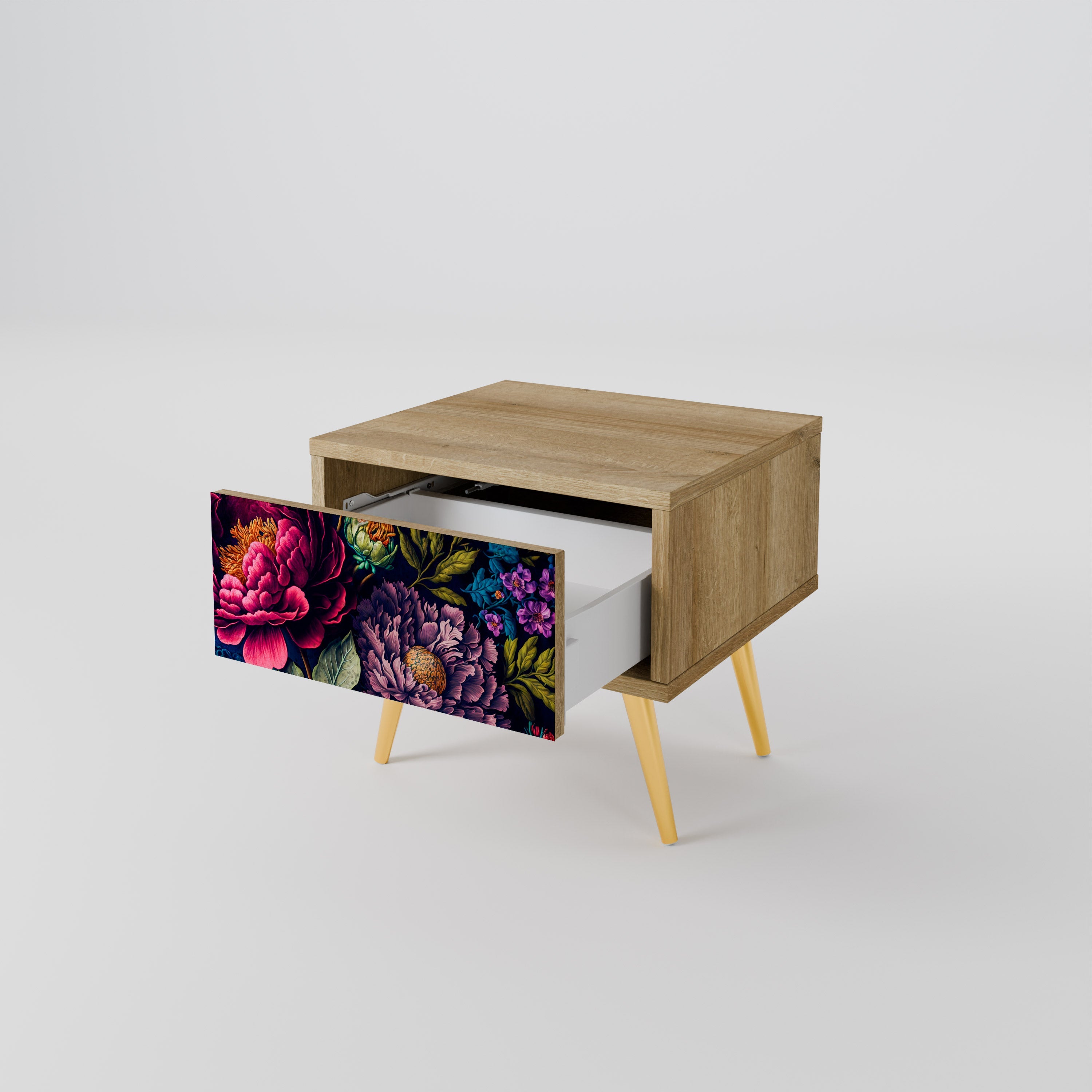 BLOOMING ELEGANCE Nachttisch in Eichenoptik