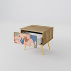PASTEL DESTINY Nightstand in Oak Effect