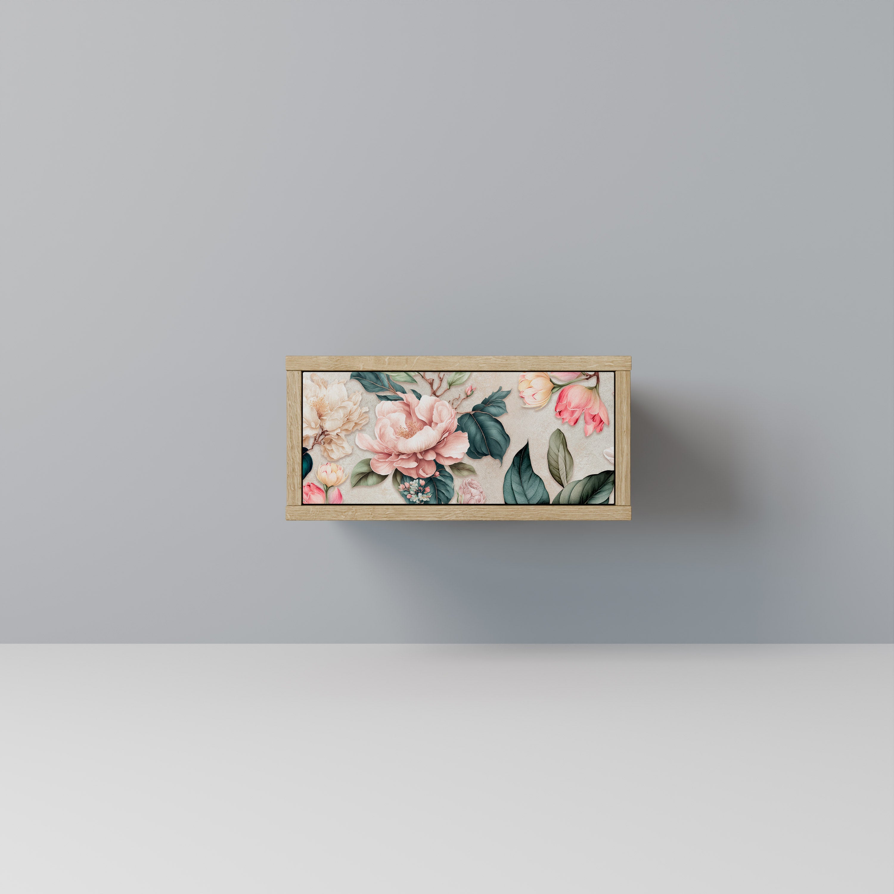 FLORAL GRACE Nachttisch in Eichenoptik