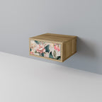FLORAL GRACE Nightstand in Oak Effect