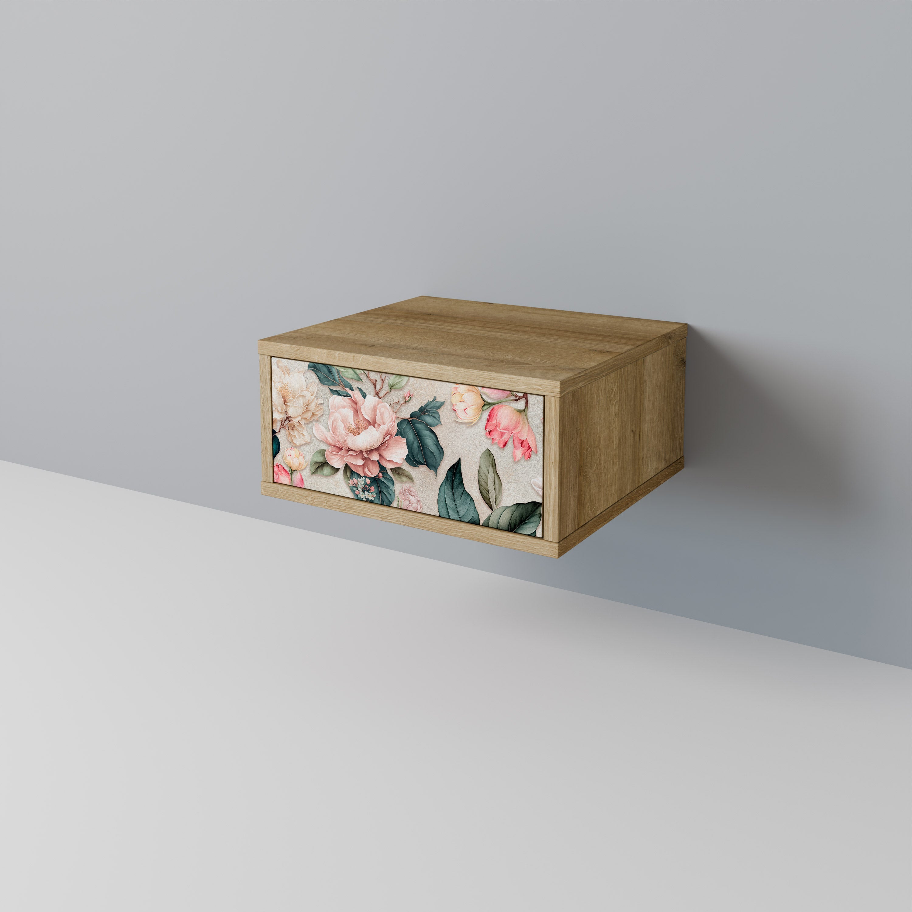 FLORAL GRACE Nachttisch in Eichenoptik