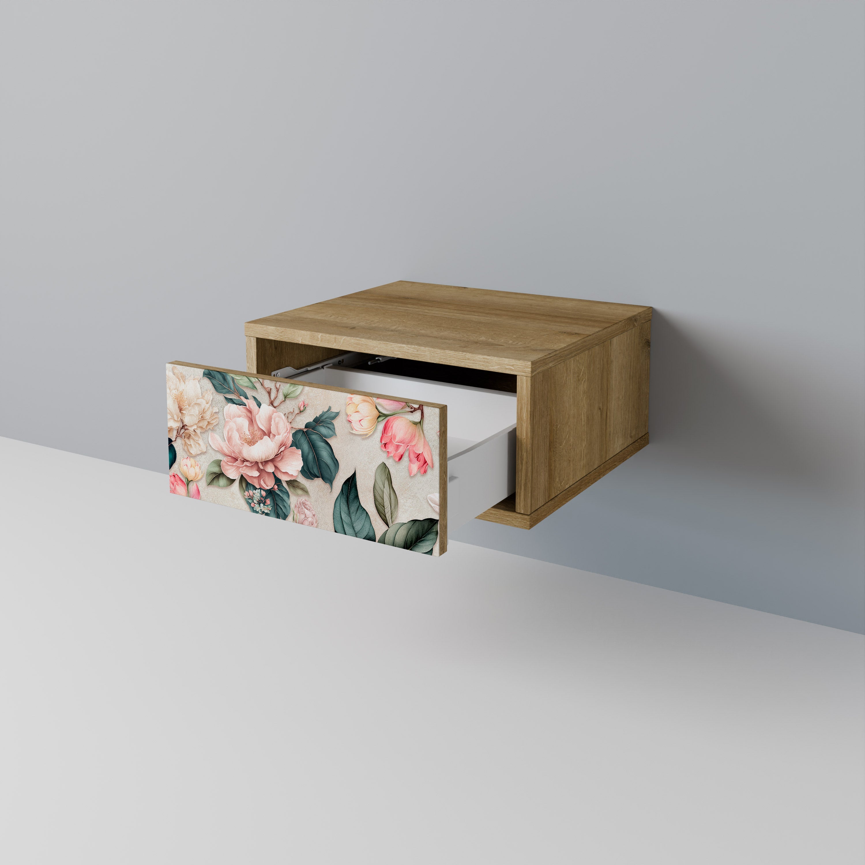 FLORAL GRACE Nachttisch in Eichenoptik
