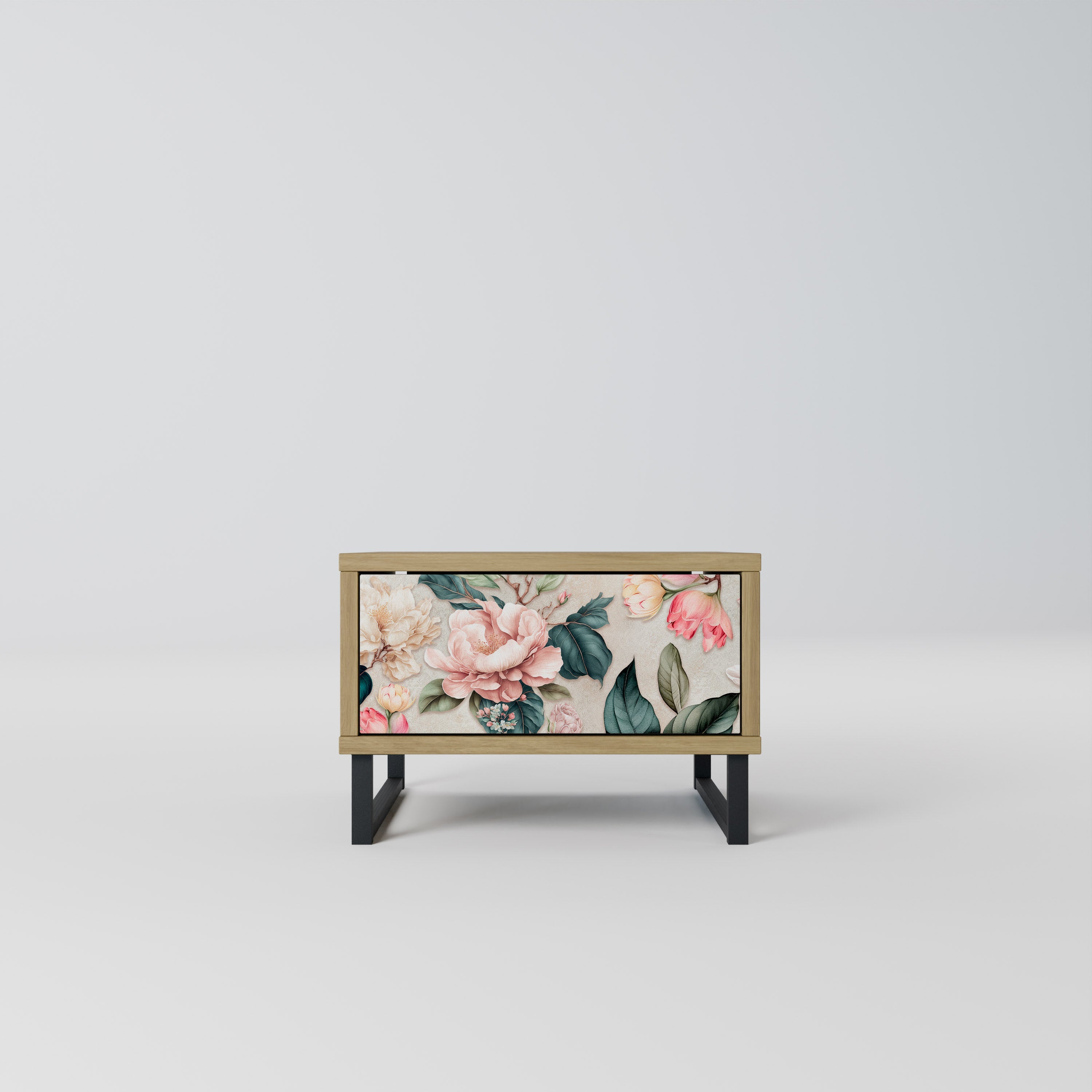 FLORAL GRACE Nachttisch in Eichenoptik