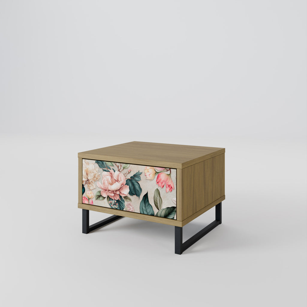 FLORAL GRACE Nachttisch in Eichenoptik