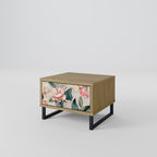 FLORAL GRACE Nightstand in Oak Effect