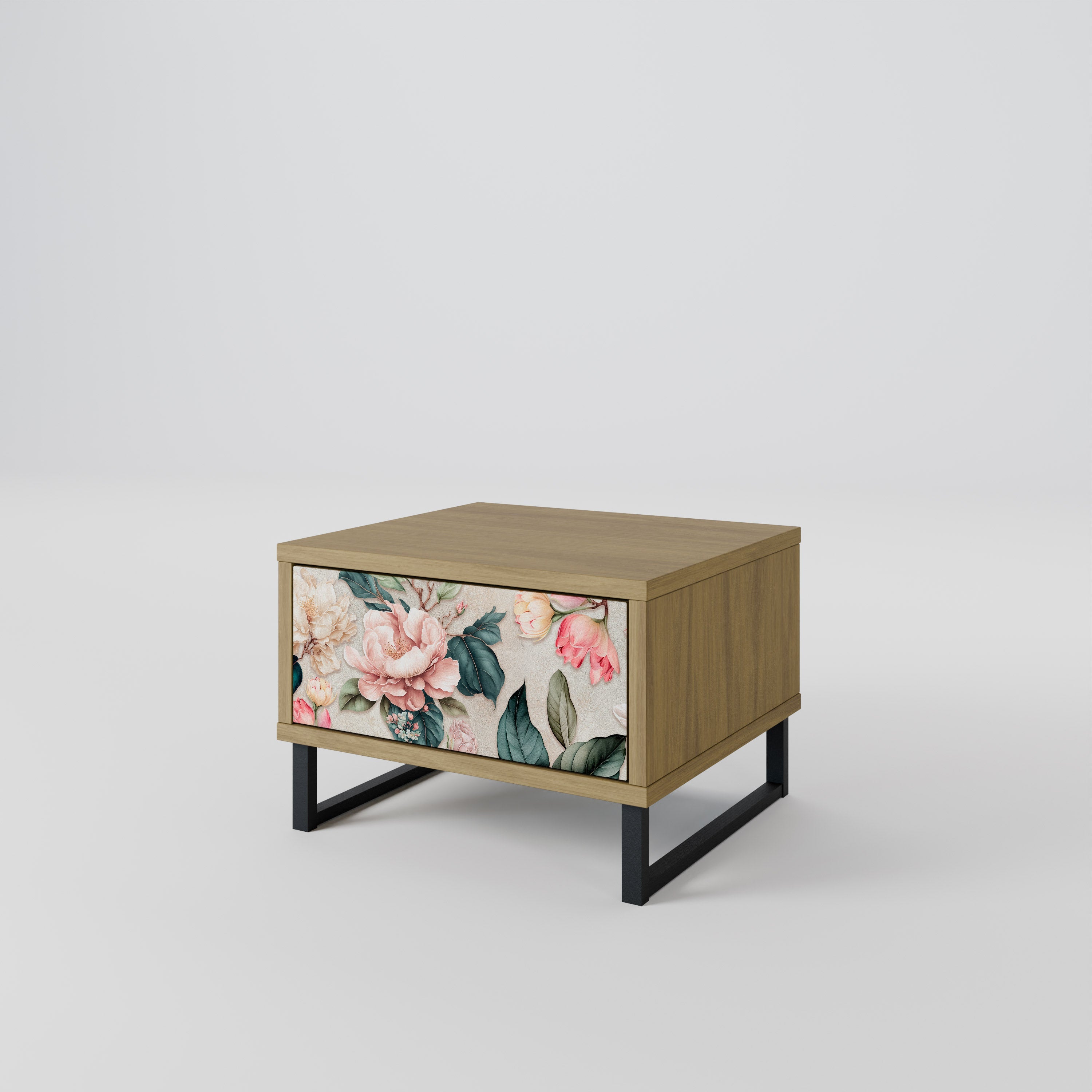 FLORAL GRACE Nachttisch in Eichenoptik