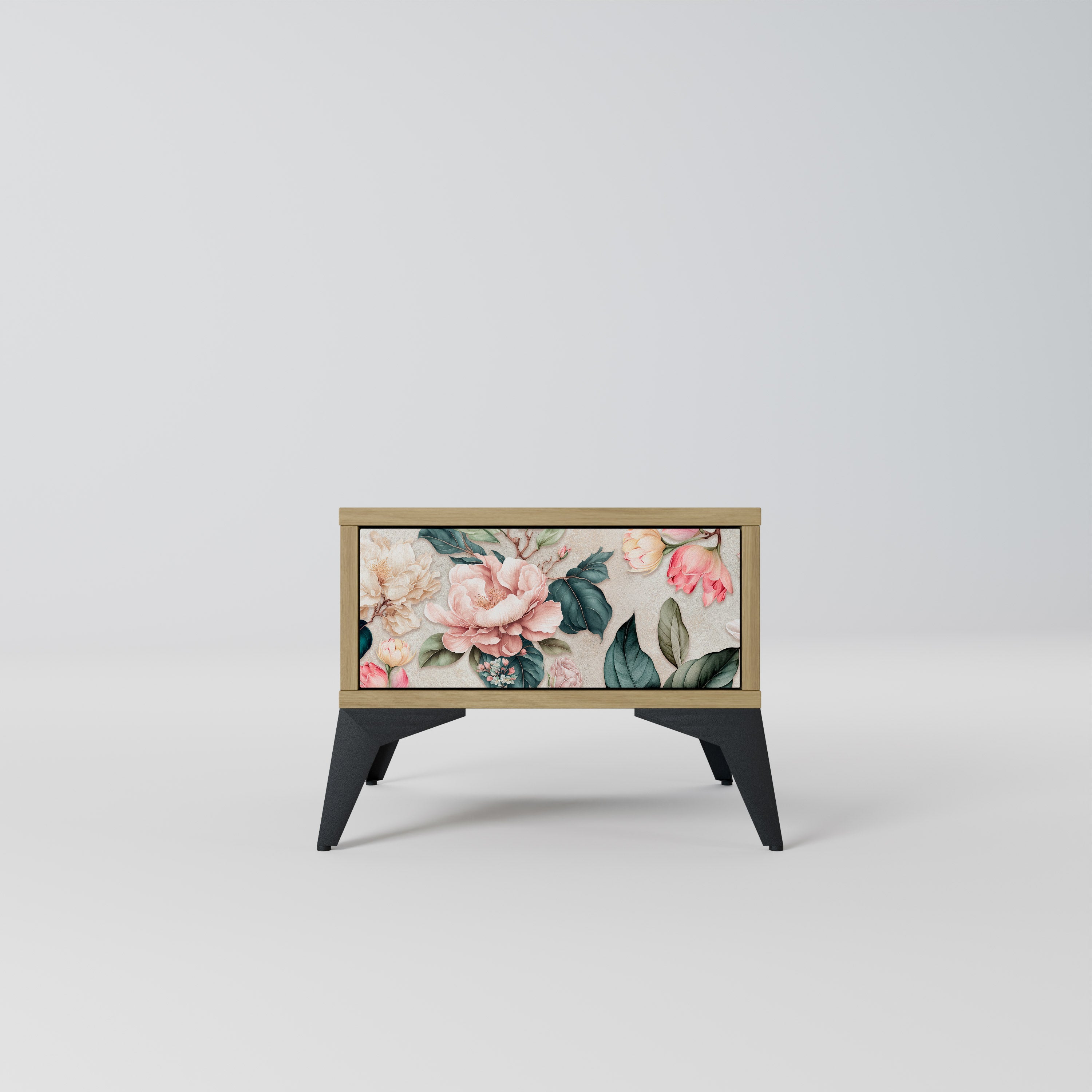 FLORAL GRACE Nachttisch in Eichenoptik