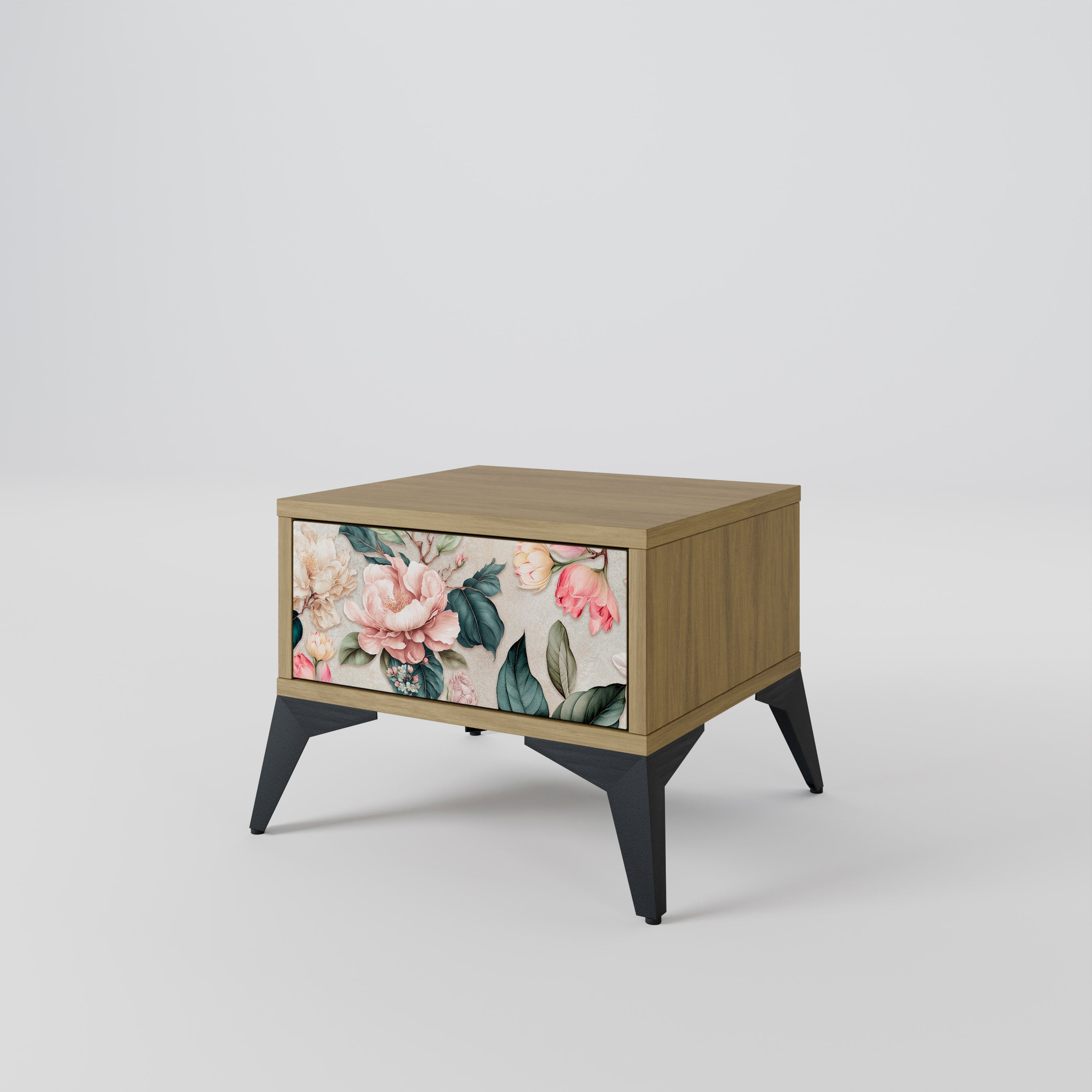 FLORAL GRACE Nachttisch in Eichenoptik