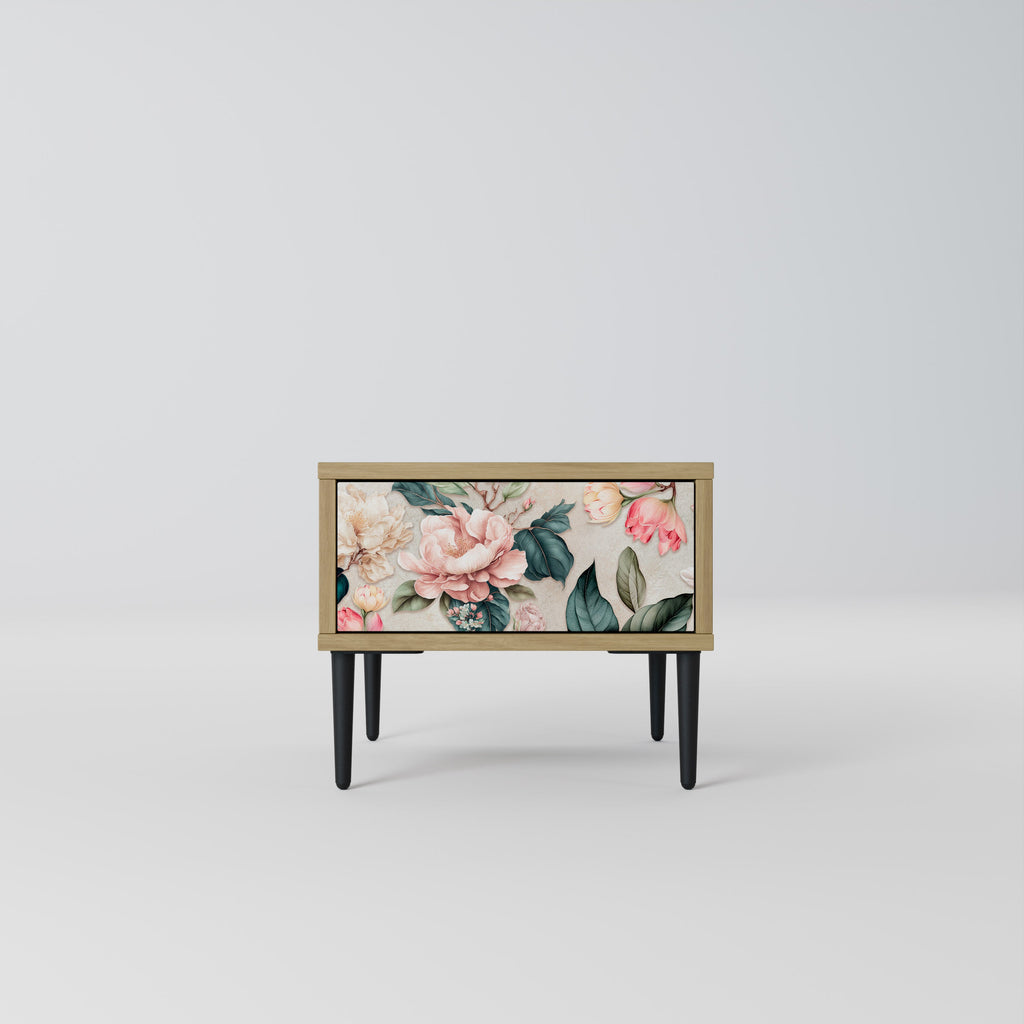 FLORAL GRACE Nachttisch in Eichenoptik