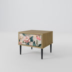 FLORAL GRACE Nightstand in Oak Effect