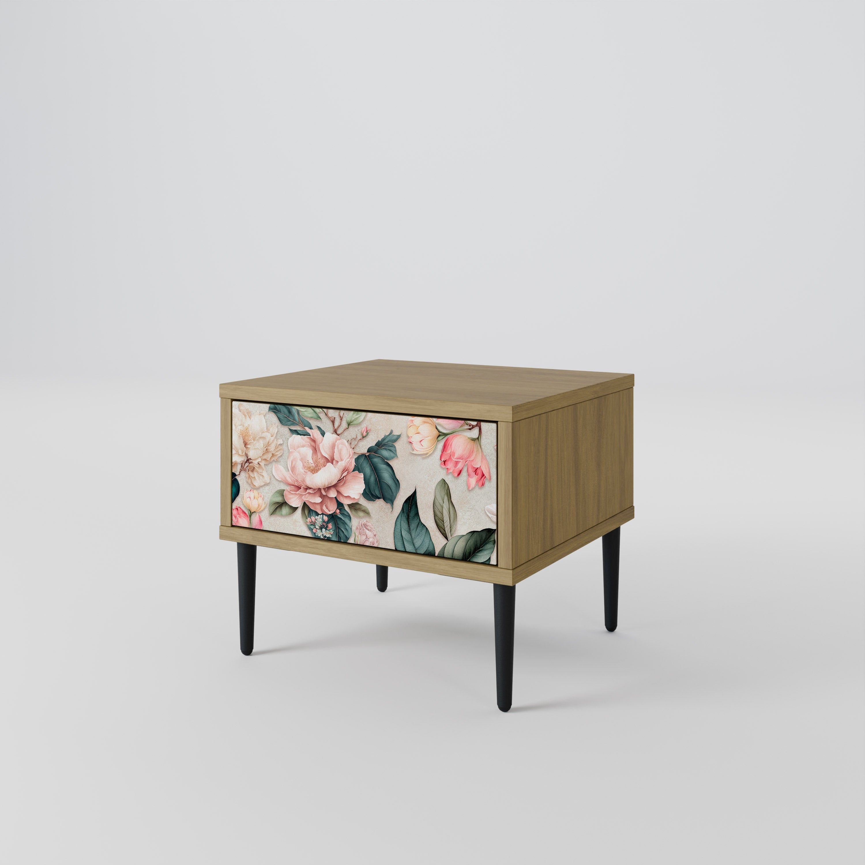 FLORAL GRACE Nachttisch in Eichenoptik