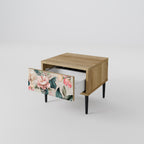 FLORAL GRACE Nightstand in Oak Effect