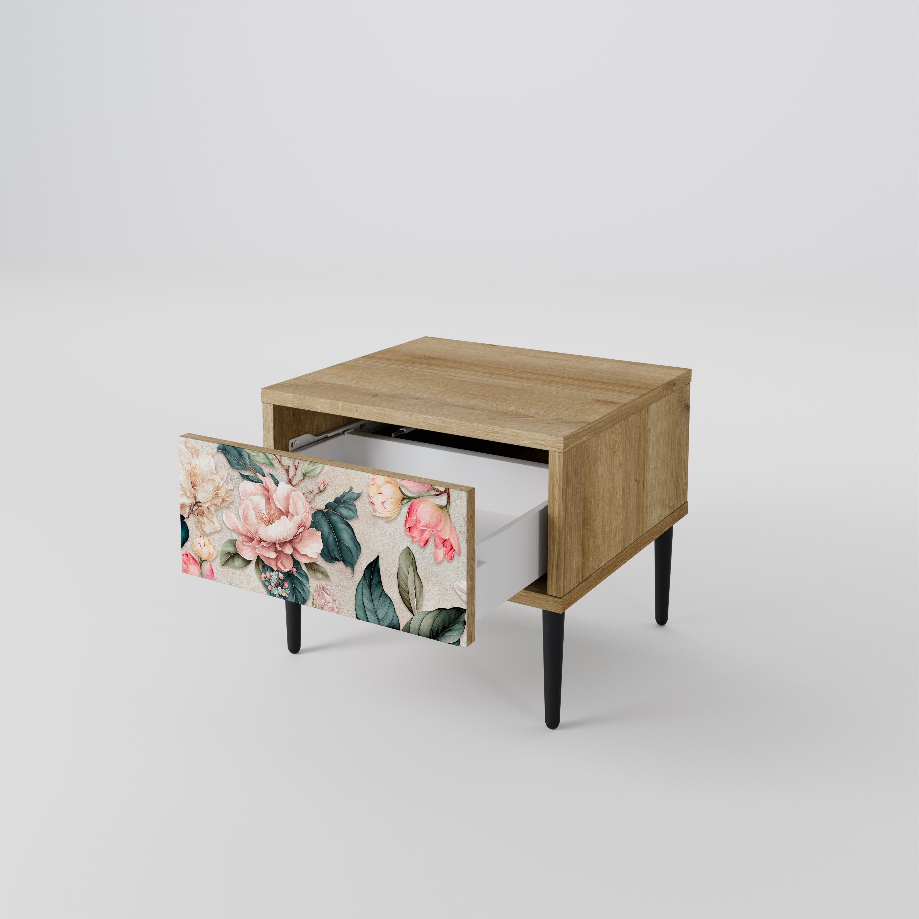 FLORAL GRACE Nachttisch in Eichenoptik