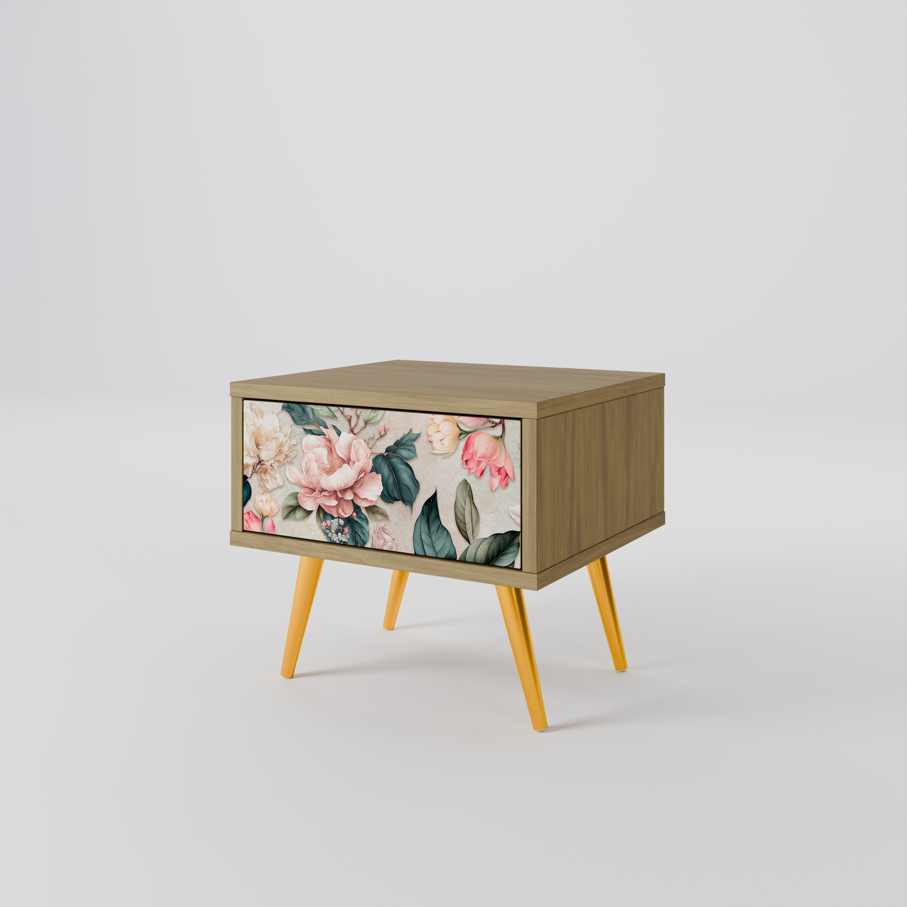 FLORAL GRACE Nachttisch in Eichenoptik
