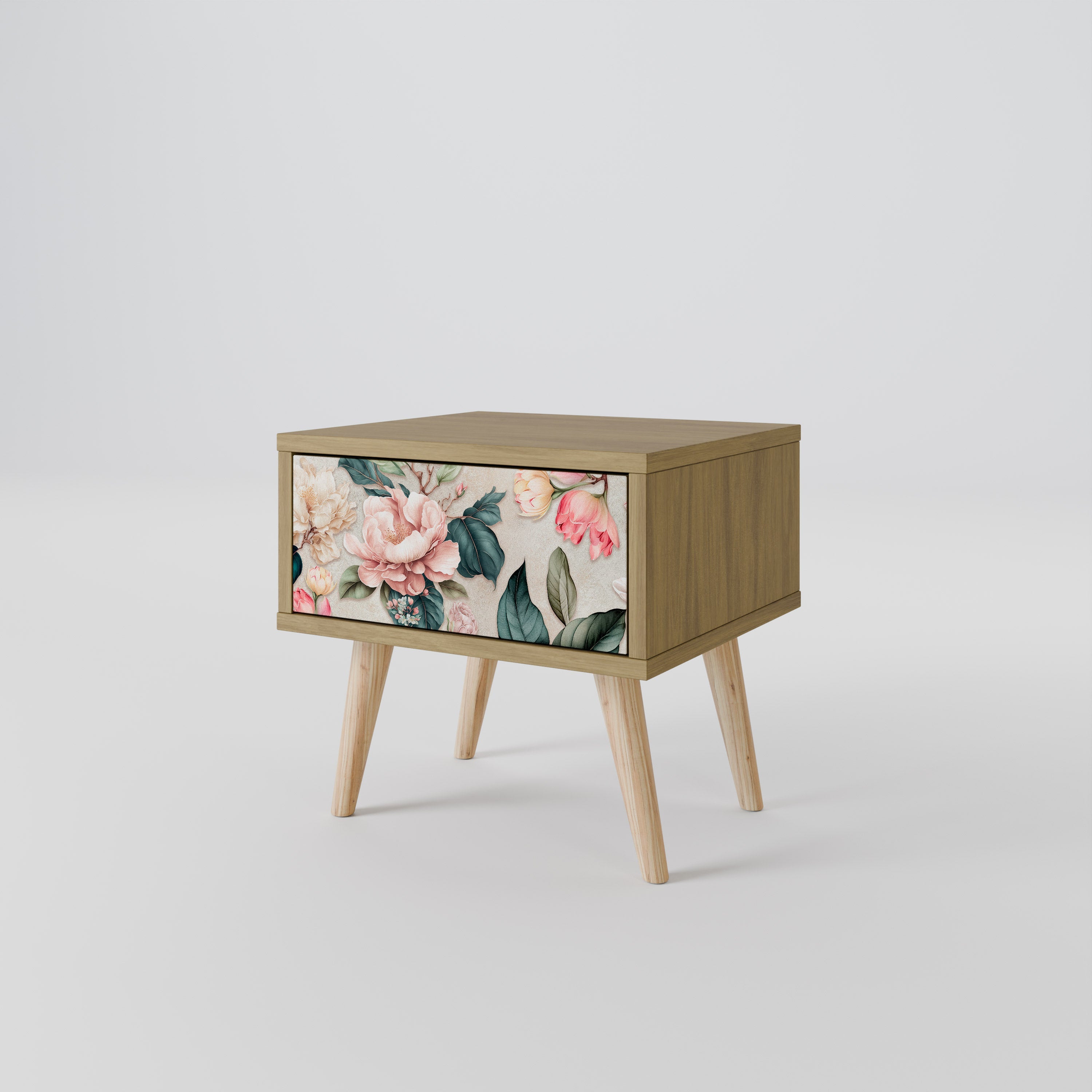 FLORAL GRACE Nachttisch in Eichenoptik