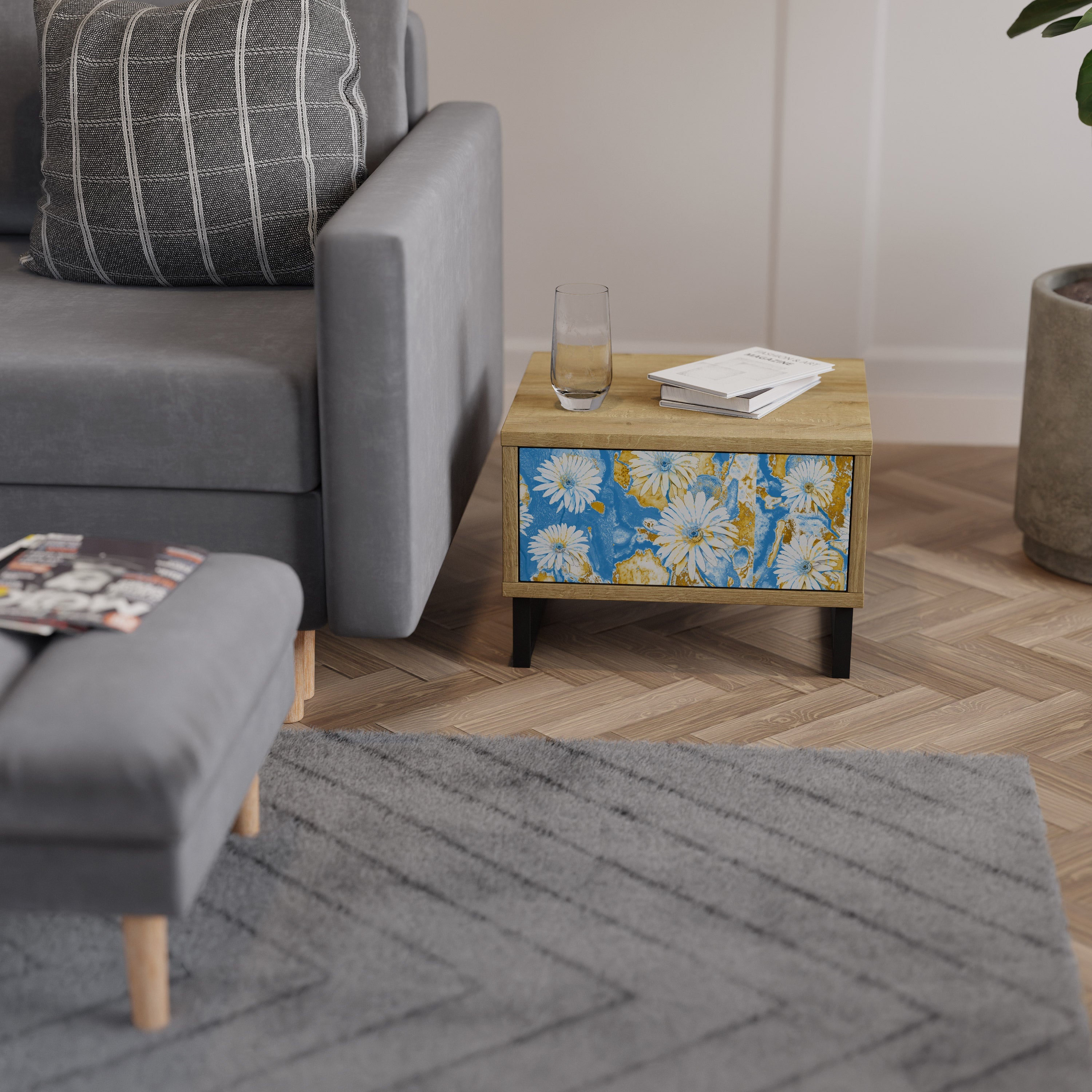 DAISY LUXE Nachttisch in Eichenoptik