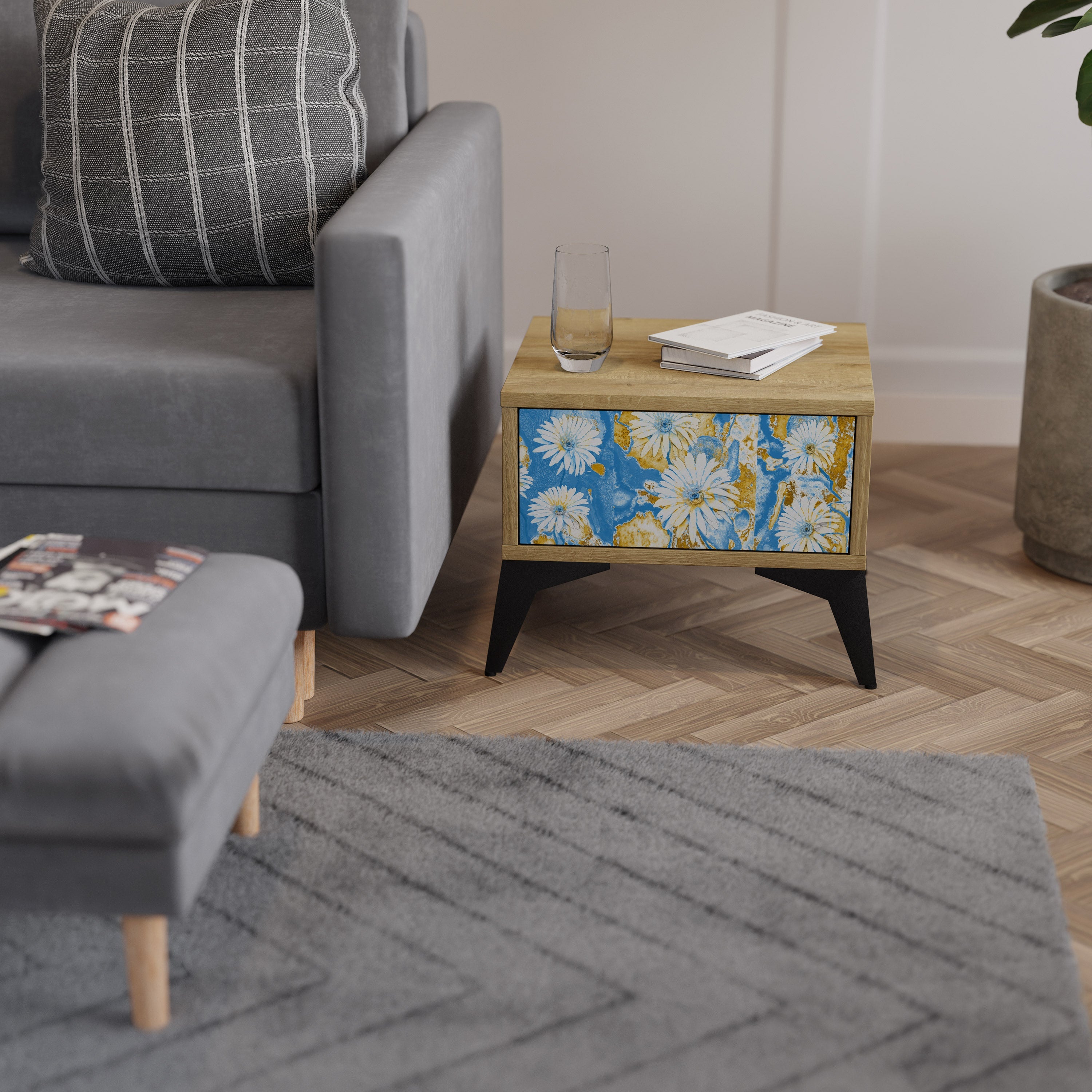 DAISY LUXE Nachttisch in Eichenoptik