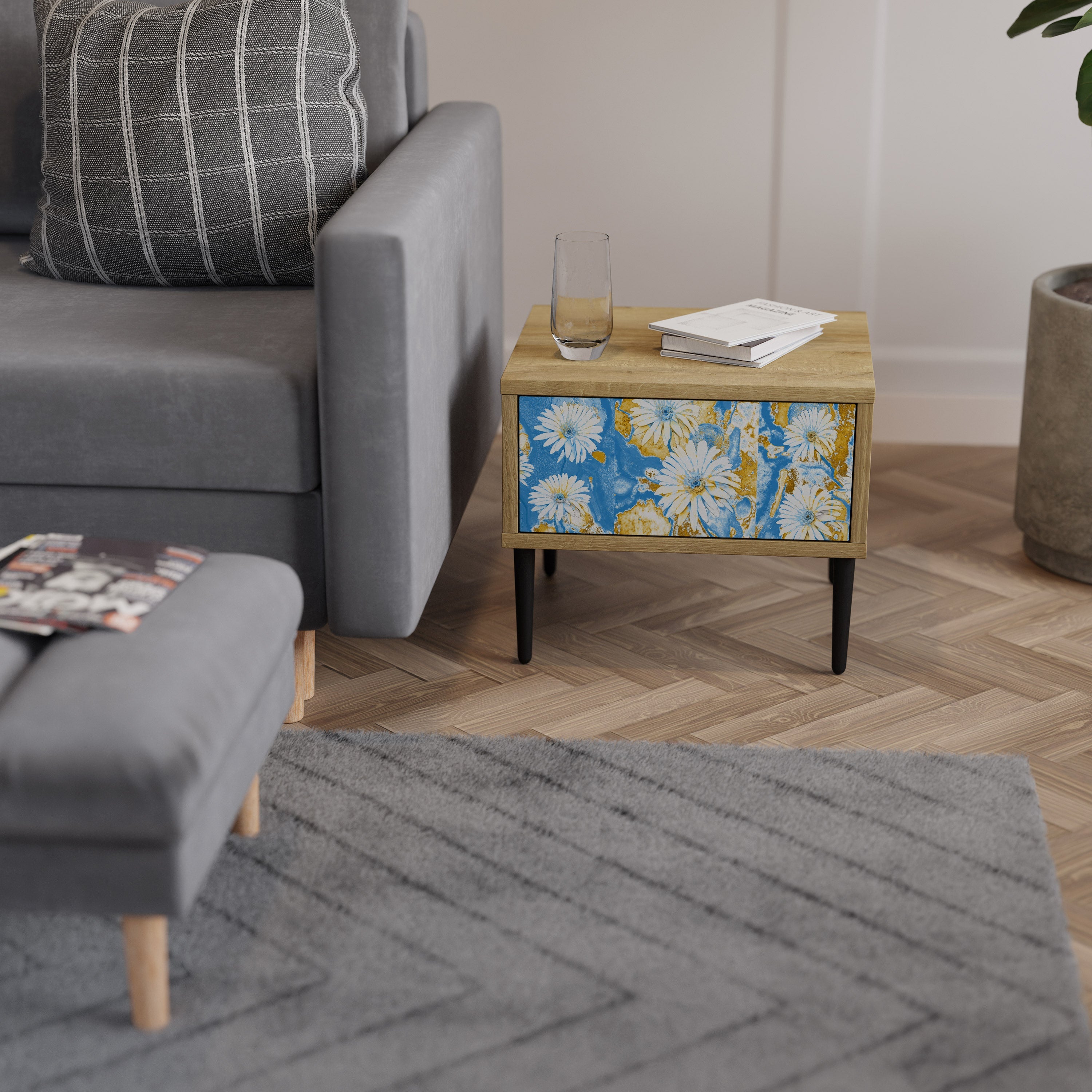DAISY LUXE Nachttisch in Eichenoptik