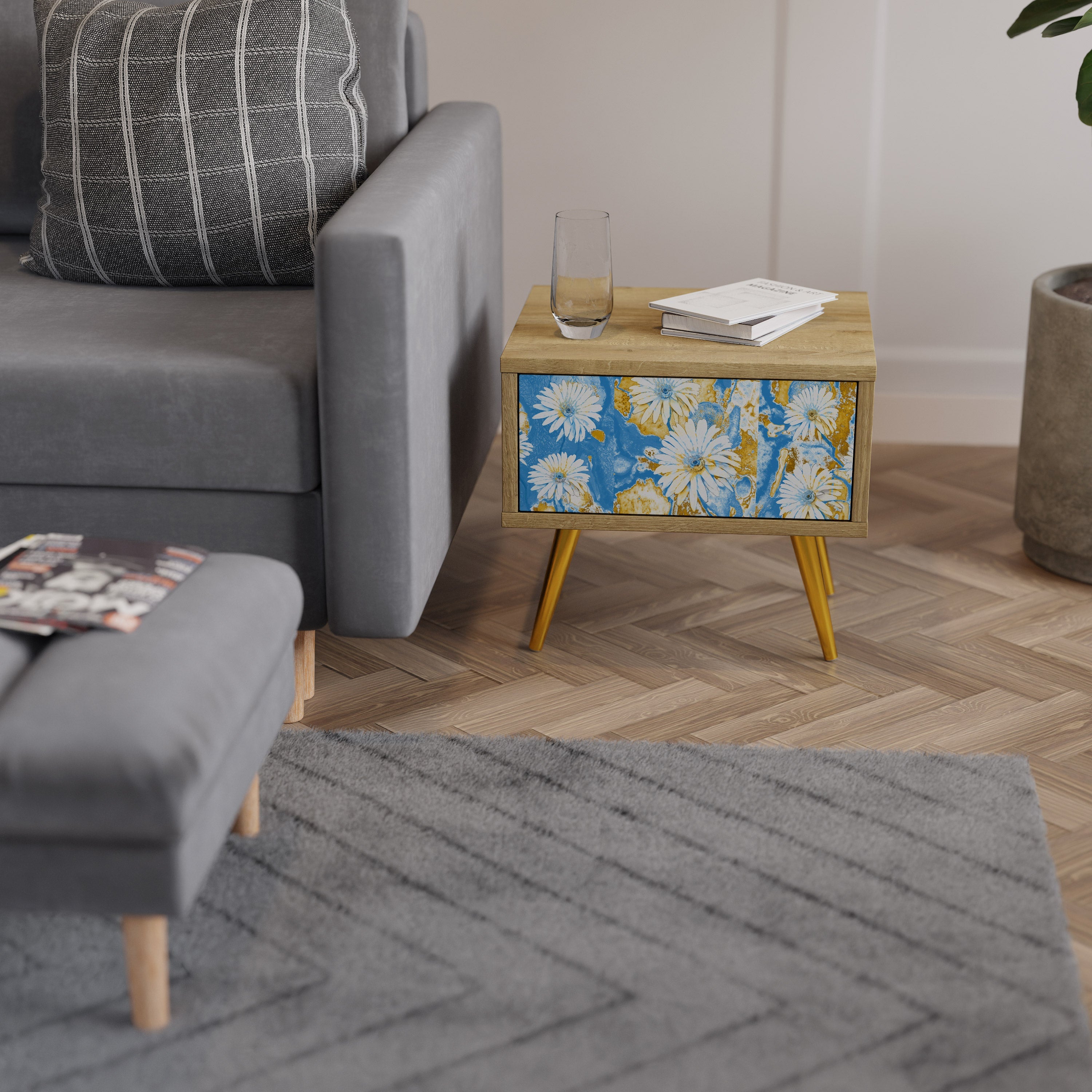 DAISY LUXE Nachttisch in Eichenoptik