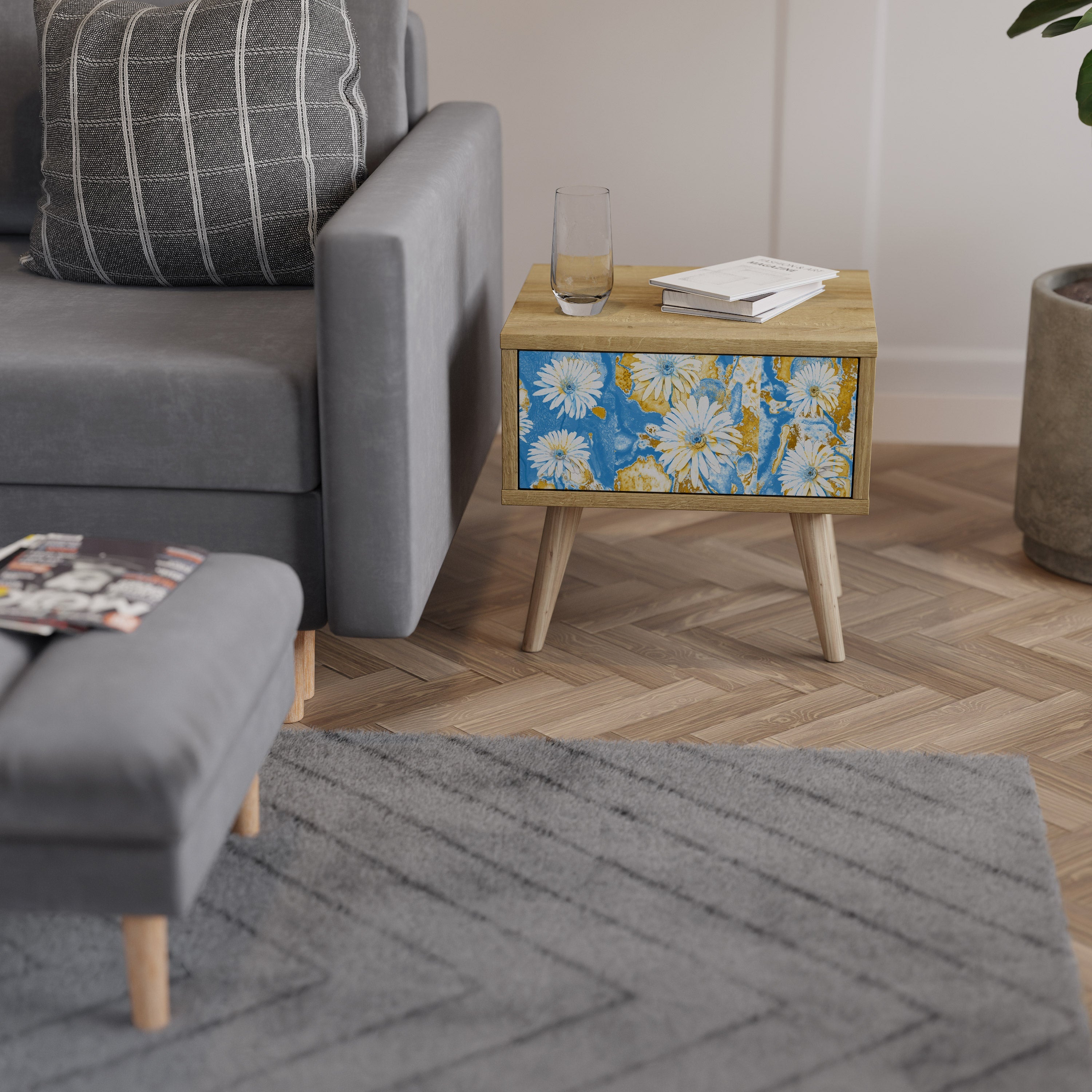 DAISY LUXE Nachttisch in Eichenoptik