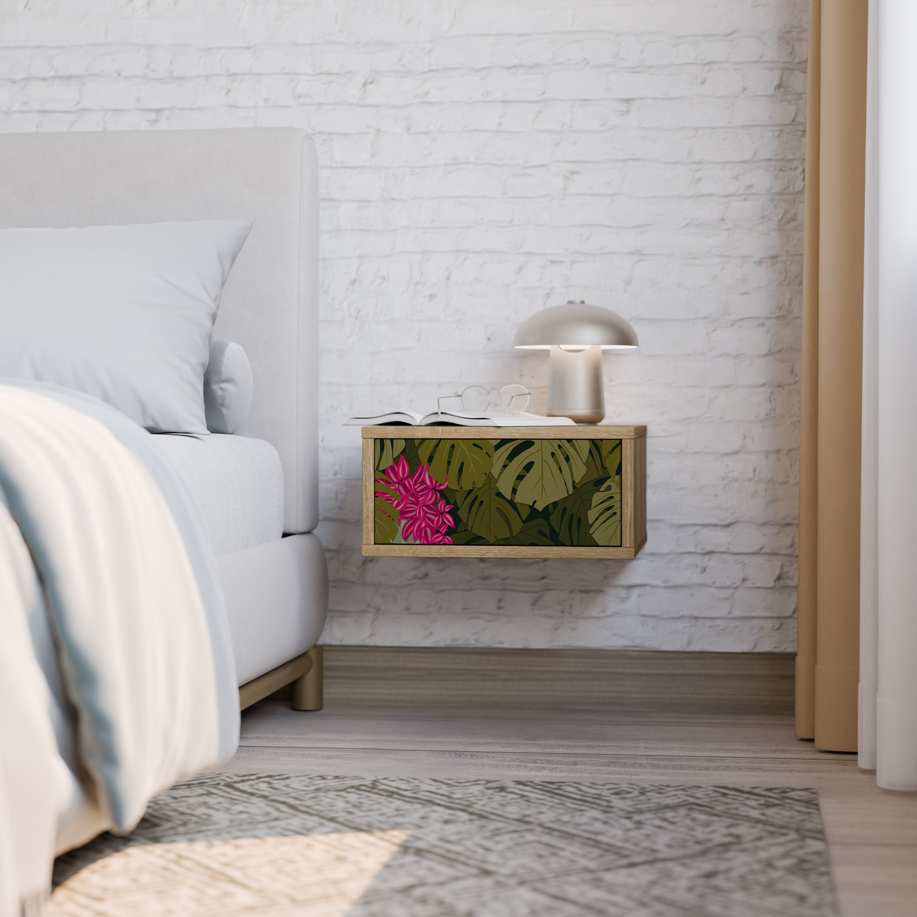 TROPICAL BEAUTY Nachttisch in Eichenoptik