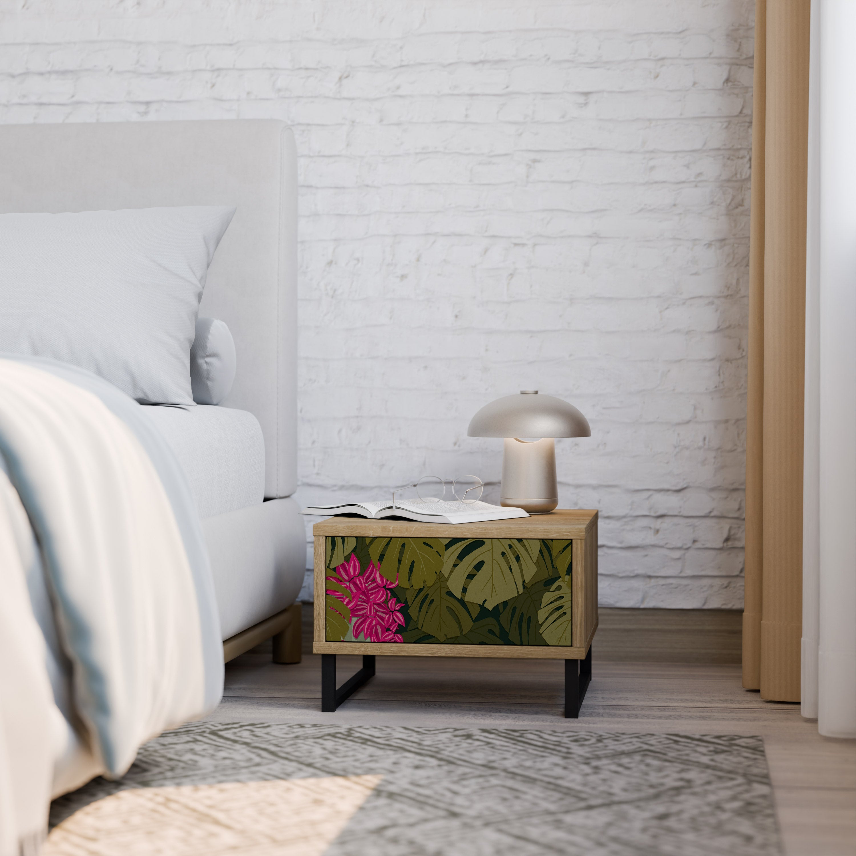 TROPICAL BEAUTY Nachttisch in Eichenoptik