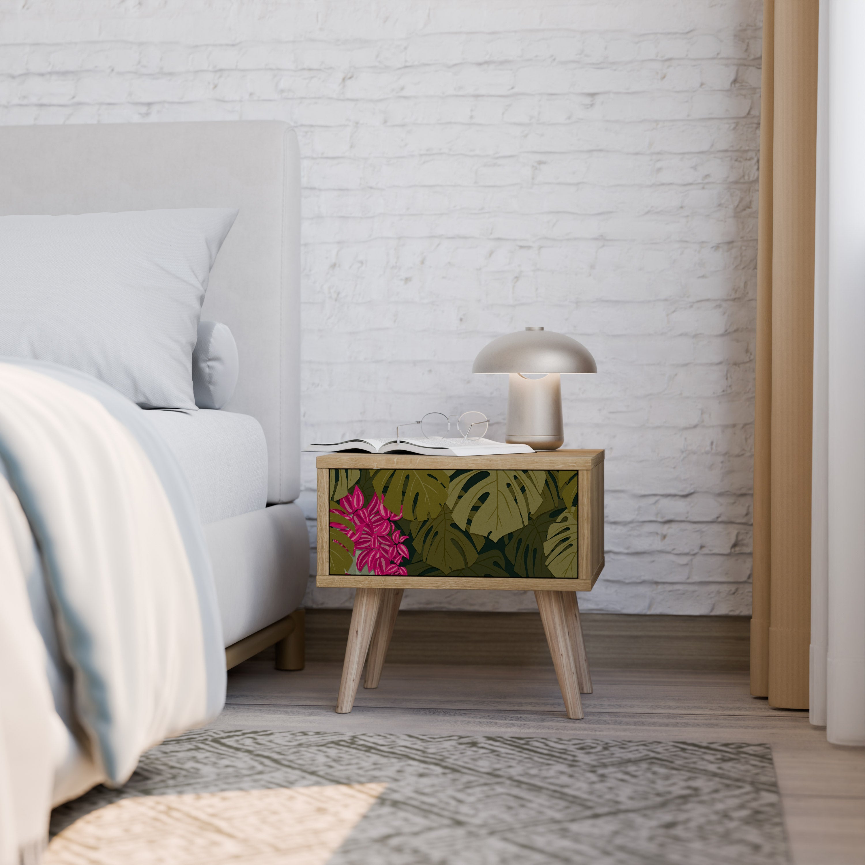 TROPICAL BEAUTY Nachttisch in Eichenoptik
