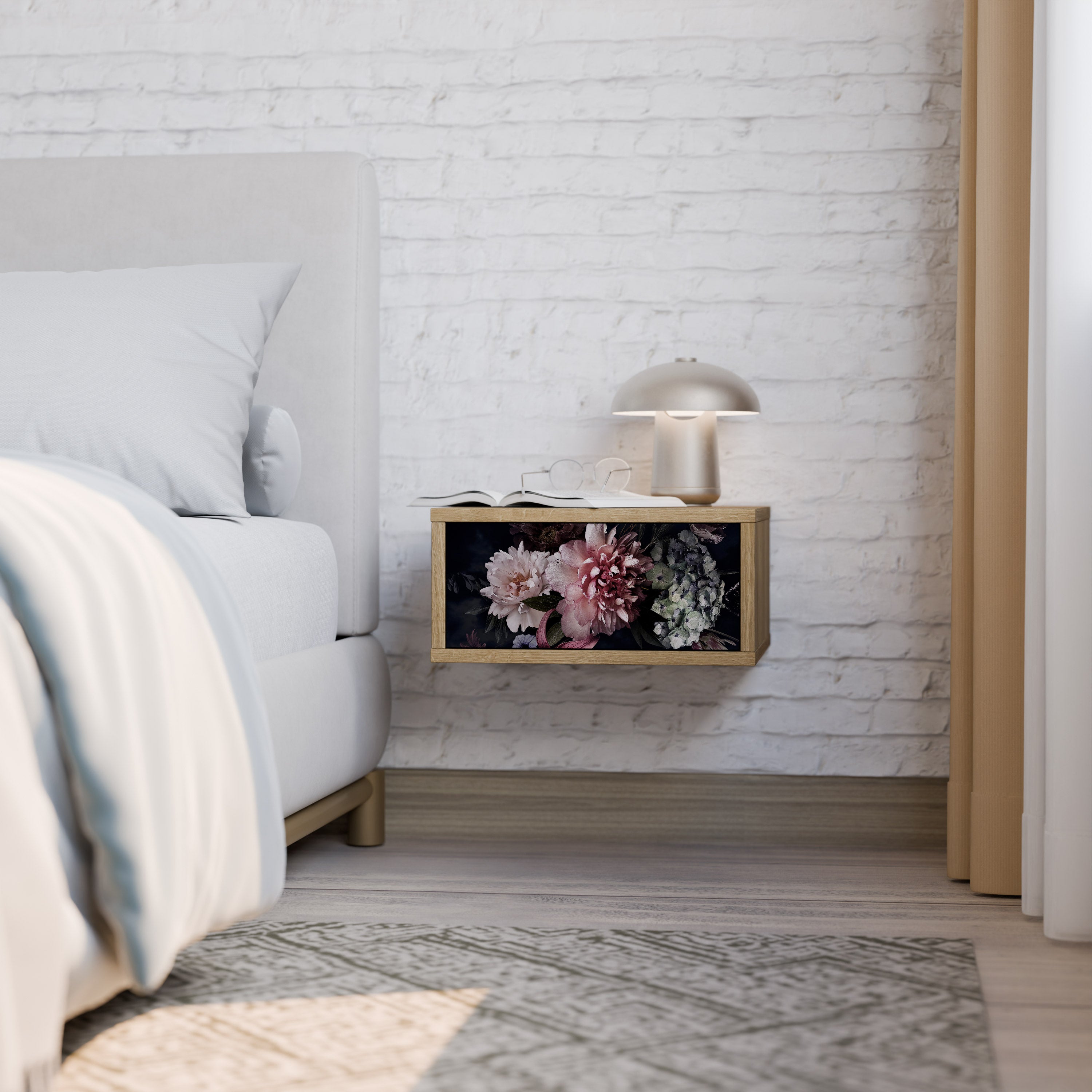 PURE BLOSSOM Nachttisch in Eichenoptik