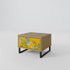 YELLOW CHINOISERIE Nightstand in Oak Effect