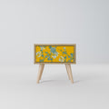 YELLOW CHINOISERIE Nightstand in Oak Effect