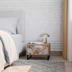 SOFTEN POPPY Nightstand in Oak Effect