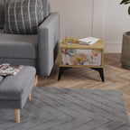 SOFTEN POPPY Nightstand in Oak Effect