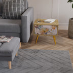 SOFTEN POPPY Nightstand in Oak Effect