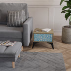 BLOOMY MORNING Nightstand in Oak Effect