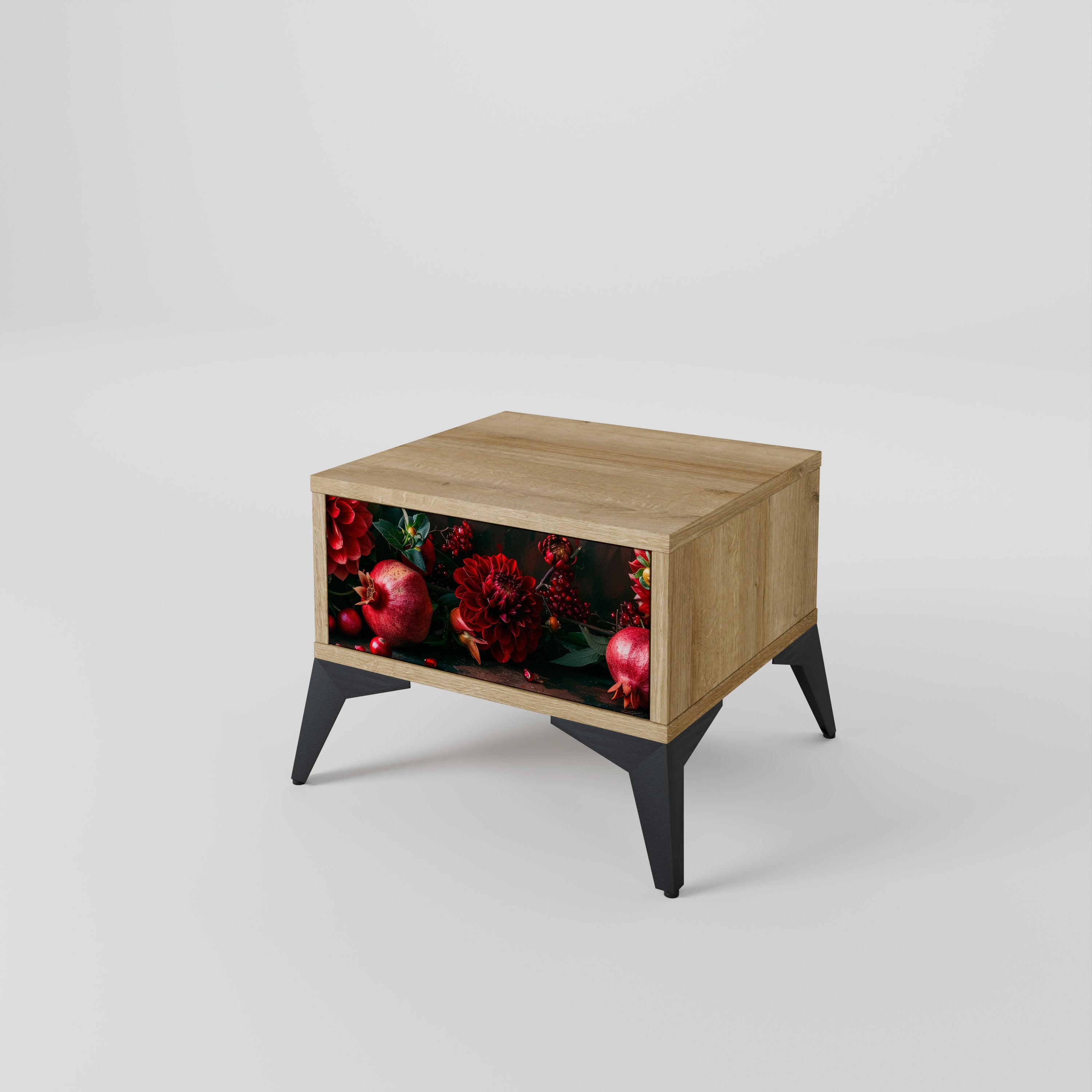 DAHLIAS AND POMEGRANATES Nightstand