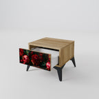 DAHLIAS AND POMEGRANATES Nachttisch in Eiche-Optik