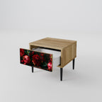 DAHLIAS AND POMEGRANATES Nachttisch in Eiche-Optik