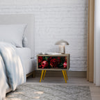 DAHLIAS AND POMEGRANATES Nachttisch in Eiche-Optik