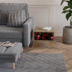 DAHLIAS AND POMEGRANATES Nachttisch in Eiche-Optik