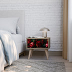 DAHLIAS AND POMEGRANATES Nachttisch in Eiche-Optik