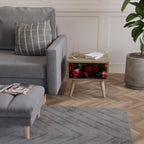 DAHLIAS AND POMEGRANATES Nachttisch in Eiche-Optik