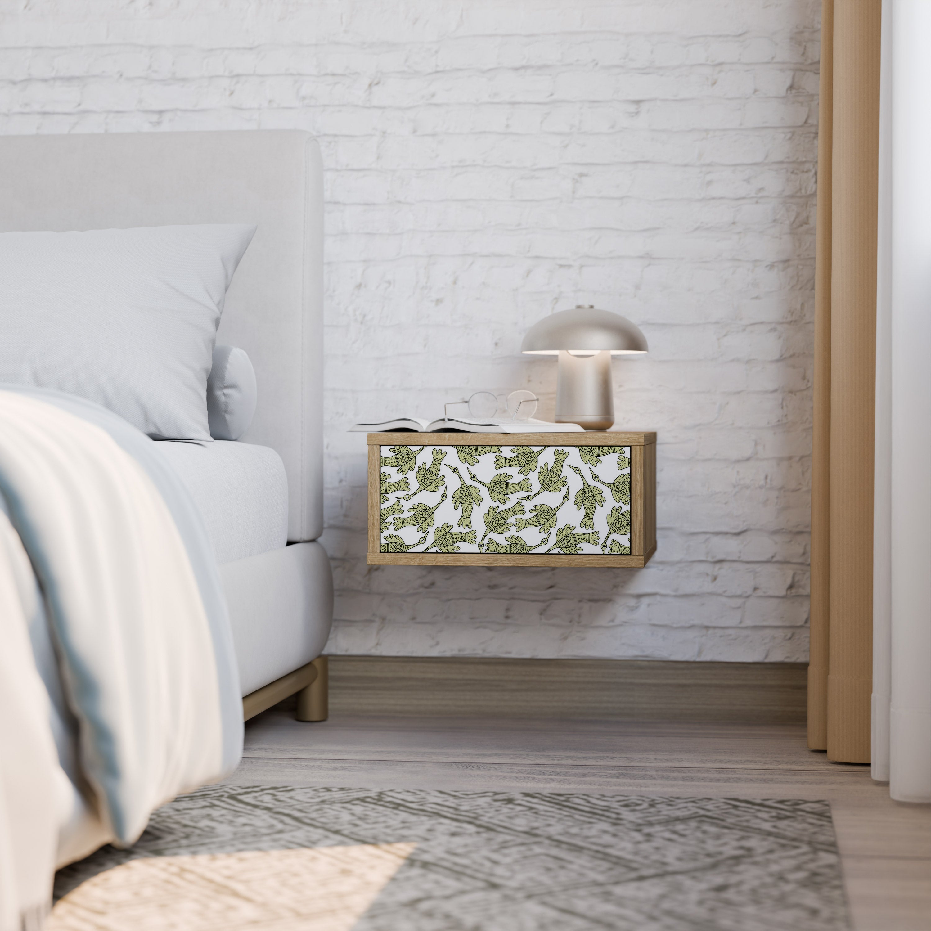SEEDLING SONGBIRD Nachttisch in Eichenoptik