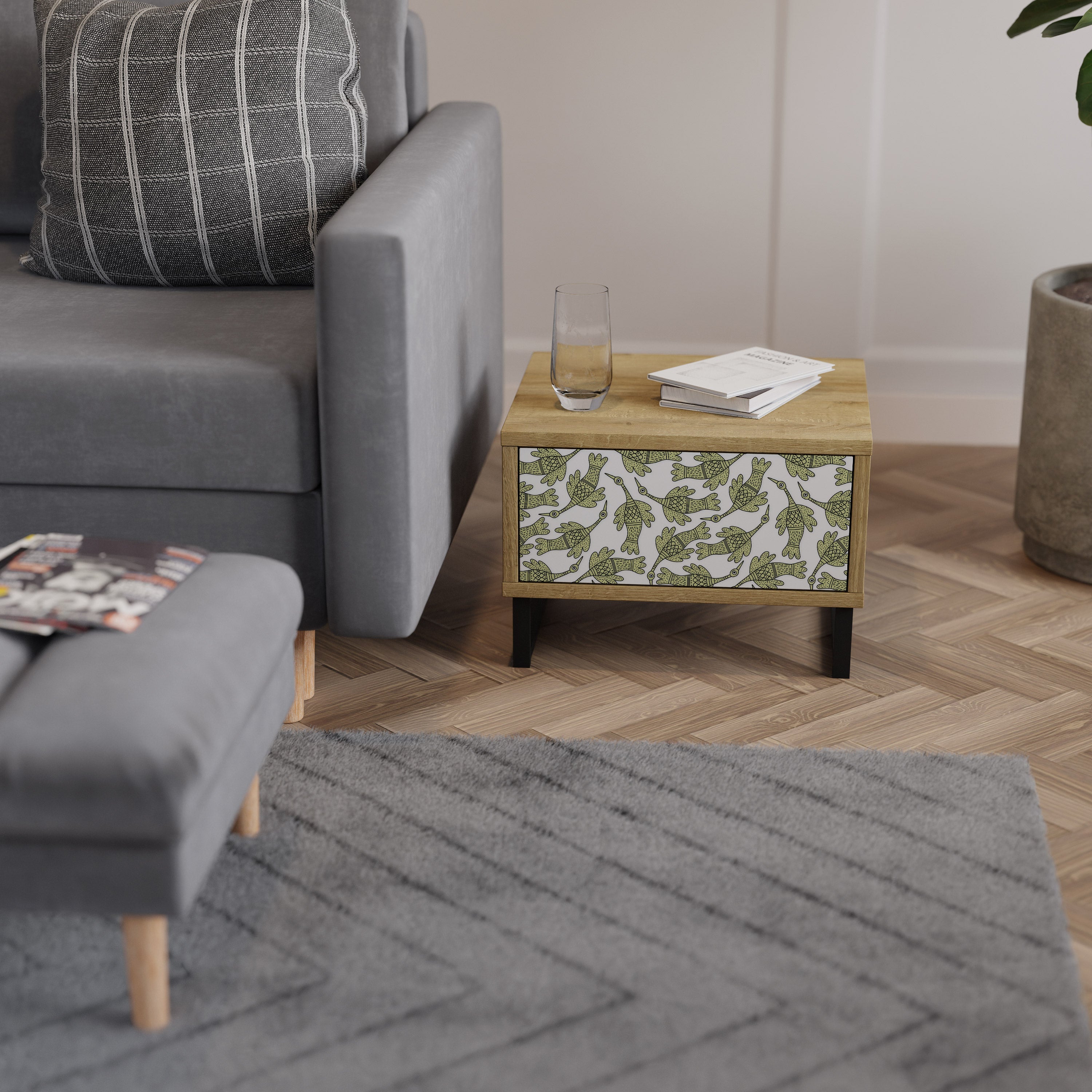 SEEDLING SONGBIRD Nachttisch in Eichenoptik