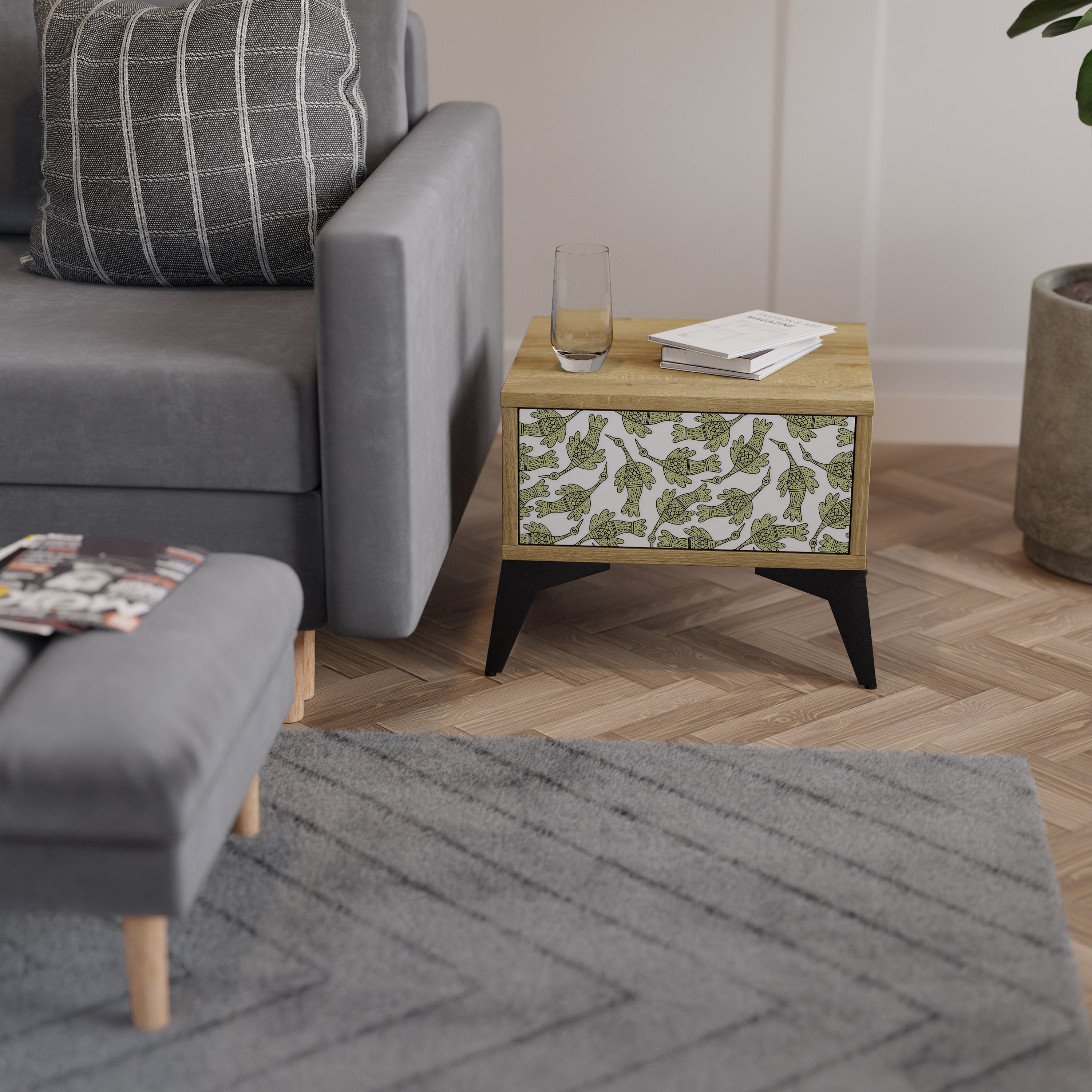 SEEDLING SONGBIRD Nachttisch in Eichenoptik