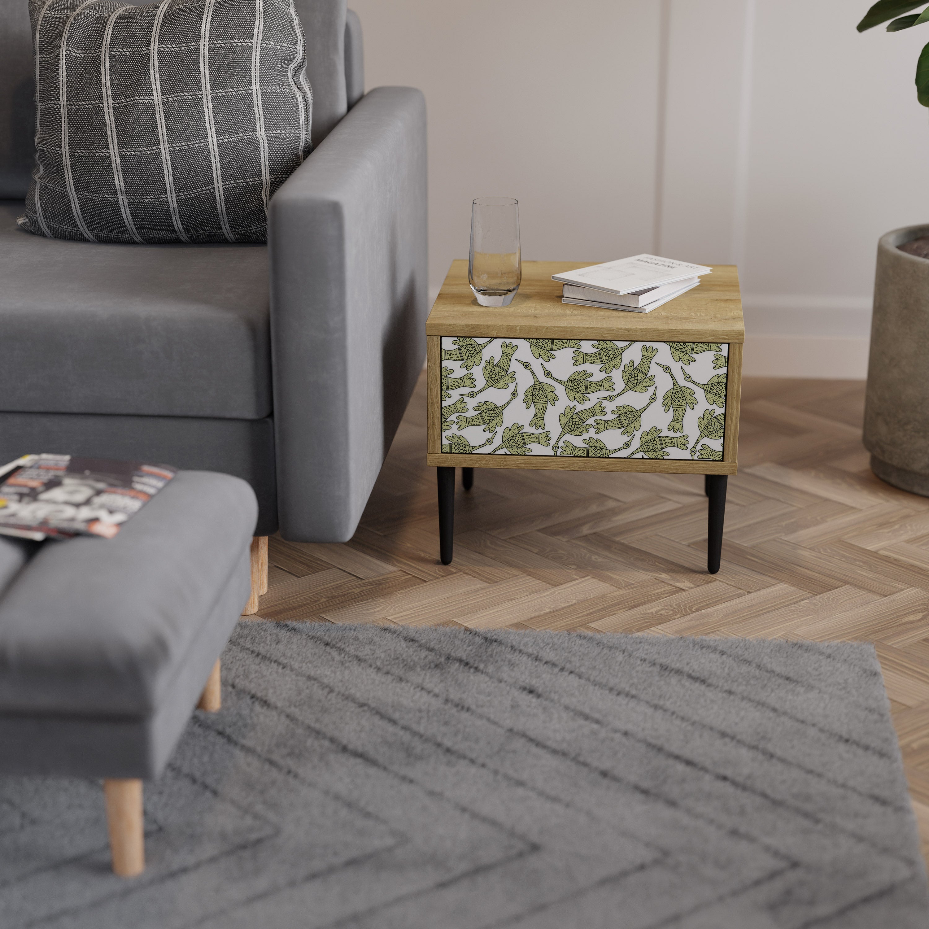 SEEDLING SONGBIRD Nachttisch in Eichenoptik