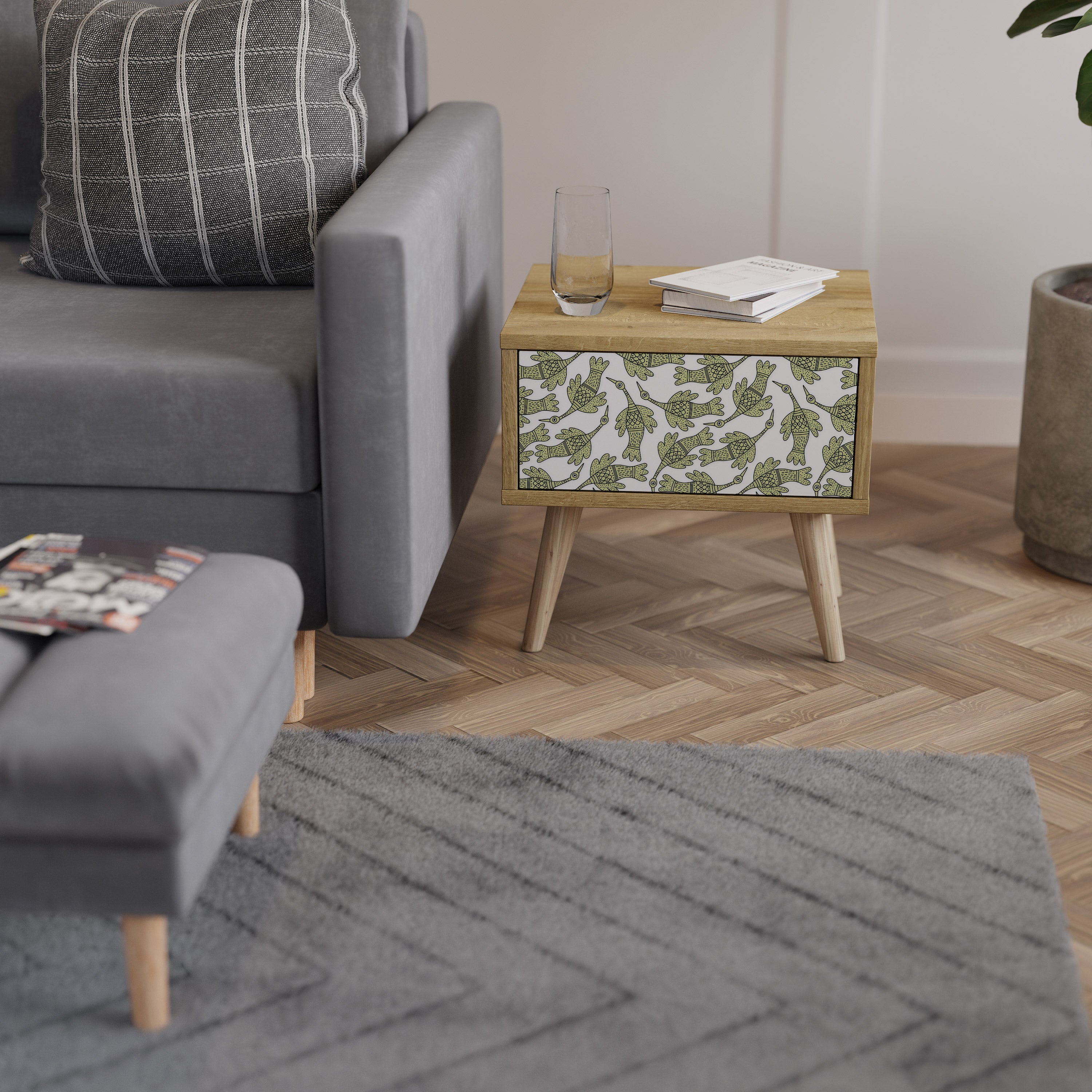 SEEDLING SONGBIRD Nachttisch in Eichenoptik