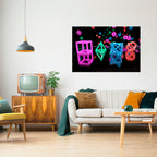 GAMER GLOWING ICONS Selbstklebendes Horizontal-Poster